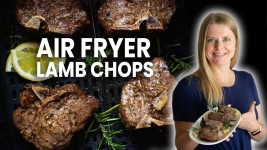 AIR FRYER LAMB CHOPS | easy recipe with garlic, lemon and rosemary | Air fryer recipes lamb, Air fryer dinner recipes, Lamb chops