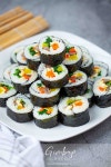 Korean Sushi Roll Kimbap / Gimbap (김밥) - Oh My Food Recipes | Recipe | Gimbap recipe, Gimbap, Food