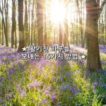 ★ 활기찬 하루를 보내는 15가지 방법 ★    1. 그날의 기분(바이오 리듬)에 맞춰 업무를 처리한다.     어떤 날은 자신도 모르게 피곤도,     상쾌한... 