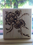 wood burned henna | 우드버닝, 꽃