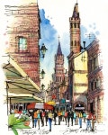 어반 스케치 image by 구 임 | Urban sketching, Art drawings beautiful, Watercolor architecture