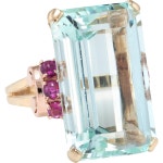 14 Karat Yellow Gold Estate Fine Jewelry #aquamarine #statementring #bigring #vintagebeginshere #vintagejewelry #r… | 반지