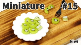 미니어쳐 토핑 만들기 #15 키위 - Miniature topping series | Miniature food tutorials, Miniature food, Clay food