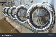 Row of industrial laundry machines in laundromat. #Sponsored , #Ad, #industrial#Row#laundry#laundromat(이미지 포함)