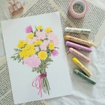 오랜만에 꽃다발 그리기💐 이제 운동하로 슝~💨 #오일파스텔 #오일파스텔드로잉 #손그림 #꽃그림 #취미... 