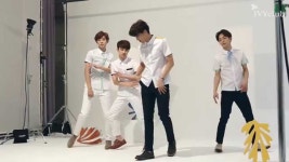 2015 SUMMER 아이비클럽 교복 촬영 비하인드영상 – BEHIND MAKING with EXO | Pantsuit, Harem pants, Pants