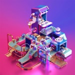 C4D创意에 있는 Mayday桢님의 핀 | 3d 아트, 그래픽 디자인 포스터, 배경