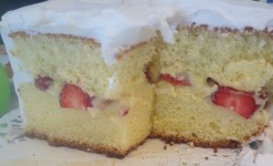 French Pastry Cake with Soft French Custard and Fresh Strawberry Filling | French custard, French vanilla cake, French pastries