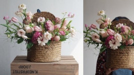 [꽃수업] 햇박스 / [flower lesson] hat box flower arrangement | Jardins urbains, Fleurs, Jardins