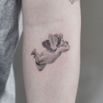 angel #Tattoo baby angel :-)-#graffittoo #angel #tattoo #그라피투 #아기천사 #타투 | Tattoo ideen