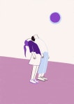 Look up/back. | 그림