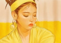 배경에 있는 화 연님의 핀 | 초상화 그리기, 얼굴 그림, 그림