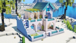 시원한 해변의 집(A Cool Beach House) | 마인크래프트 건축 강좌 19 - YouTube | Minecraft houses, Minecraft room, Minecraft... 