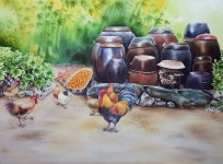 프랑스 자수에 있는 은주 박님의 핀 | 예술 그림, 수채화, 자연 그림