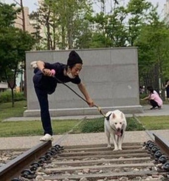 강아지와 산책하는 구교환 | 웃긴 밈, 웃긴 연예인, 웃긴