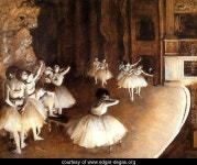 The Ballet Rehearsal on Stage - Edgar Degas - www.edgar-degas.org | 캔버스 아트, 에드거 드가, 유화