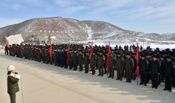 전국청소년학생들의 백두산밀영고향집에로의 답사행군대 삼지연혁명전적지 답사, 백두산영웅청년1호발전소 참관 | North korea, Korea... 