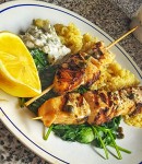 Salmon Souvlaki | Kalofagas.ca in 2022 | Entree recipes, Veggie platters, Stuffed peppers