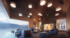 Mountain Lodge, Sognefjorden | this is where the pool with the mountain view is located. | 인테리어, 건축
