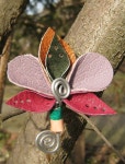 handmade leather flower | 가죽소품