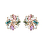 6 색상 귀여운 크리스탈 스터드 귀걸이 꽃 귀걸이 boucle 디부 oreilles 귀걸이 패션 Earings 보석 무료 배송 | イヤリング, ジュエリー, 女性