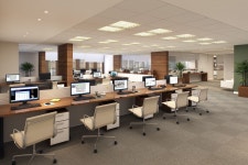 Imagem de 사무실인테링ㅓ por Sookyung Jang | Design de escritório moderno, Salas industriais, Escritórios corporativos