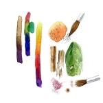 수채화 illustrator에 있는 핀