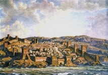 Каффа времён Золотой Орды. К.Ф. Богаевский. Феодосия 14-15 веков. | 배경