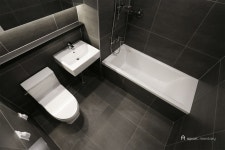 도곡동 대명 비발디,  어두운 타일 + 너무 하얀 욕조...; | 욕조, 타일, 생각