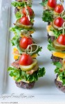 Mini Bun-less Cheeseburger Bites with Thousand Island D… na Stylowi.pl | Appetizer recipes, Recipes, Food