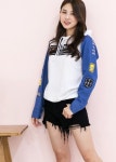 데님슬리브후드티 #러블리시크 #lovelychic #lovelypeople #러피 #소바패션 #hoodt #후드티 #denim | 패션 스타일, 패션, 여성 의류