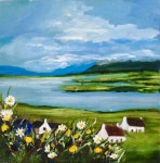 shop: Cottages, Original Acrylic Painting on Canvas Board framed in box frame 28.5x28.5x4cms. Sold in Castlemartyr Ho… | 유화