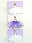 Original acrylic paintings, hand-painted on stretched canvas. Unique artwork, composed of acrylic paint and tulle, ideal for a little... 