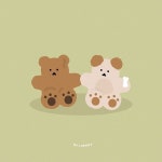 차니베어 在 Instagram 上发布：“너리랑➰🐻🐶🦴🤍 #차니베어” | Wallpaper iphone cute, Cute cartoon wallpapers... 