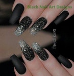 20 Simple Black Nail Art Design Ideas 1 | 젤네일, 네일아트