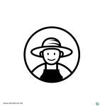 농부 아이콘 일러스트 ai 무료다운로드 free Farmer icon -  Urbanbrush | 농부, 그래픽 디자인 포스터, 아이콘 일러스트