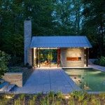 covered porch with fireplace tiny house | 은신처, 별장, 시골집