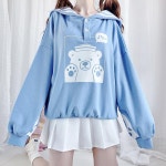 Sailor Collar Polar Bear Hoody - 2020 | 옷 스타일, 옷, 스타일