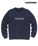 VANN WORKS 밴웍스 WINTER WORDS 기모 맨투맨 (네이비) - 29,000원 | 무신사 스토어 | 스웨트 셔츠, 패션, 제품