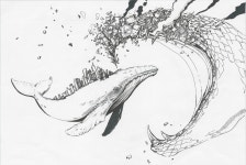 #drawing#pendrawing#daily#illust#펜드로잉#일러스트#드로잉#whale#고래 | 그림, 애니메이션 아트, 고래
