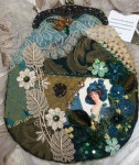 Teal crazy quilt purse by Pat Winter | 퀼트, 가방만들기, 가방