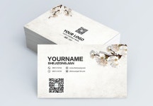 간단한 스타일 디자인 중국 바람이 꽃 | 명함, 명함 템플릿, 꽃