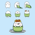 #뭉스 #moongs #초밥 #연어알초밥  #캐릭터 #character #일러스트 #illust  #모닝글로리 #morningglory | 일러스트레이션, 캐릭터 일러스트... 