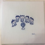 선풍기 앞에 옹기종기 모여있는 아이들이 이뻐서 만들어본 어느 일본 작가님의 일러스트^^ #embroidery #pinterest #일러스트 #illust japan... 