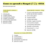 Como eu aprendi o Hangeul (한글) | Palavras coreanas, Ideias de vocabulário, Aprender coreano