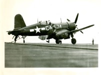 F4U Corsair on deck  USS Midway (CVB-41) in the Pacific WWII | 전투기
