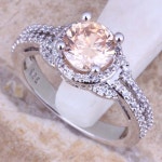 샴페인 모거 나이트 화이트 CZ 925 스털링 실버 반지 사이즈 5/6/7/8/9/9.5/10/11/12 S0446 | Sterling silver rings, 925... 