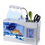 USB Mini LCD Desktop Fish Tank Aquarium Timer Calendar Clock LED Lamp Light | 디자인