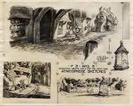 Pinocchio layout department ....Pinocchio meets fox and cat atmosphere sketches... | 동화, 배경