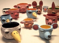 Animal pinch pots. | 공예, 도예, 도자기